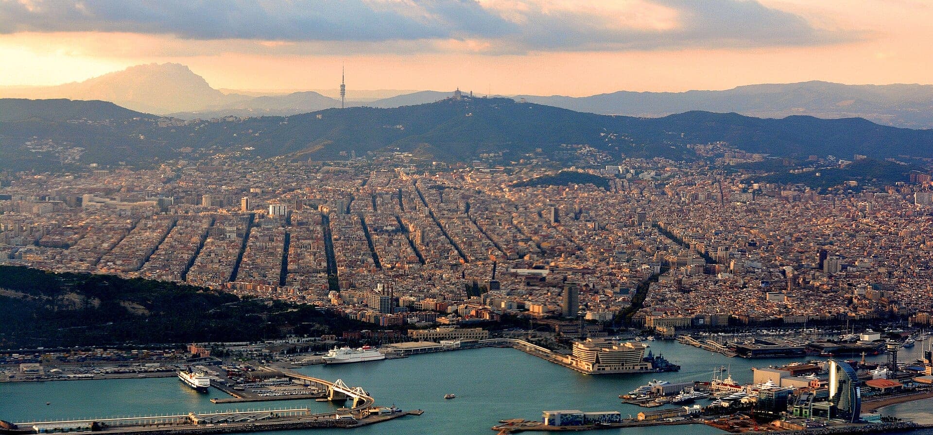 Barcelona in evening light
